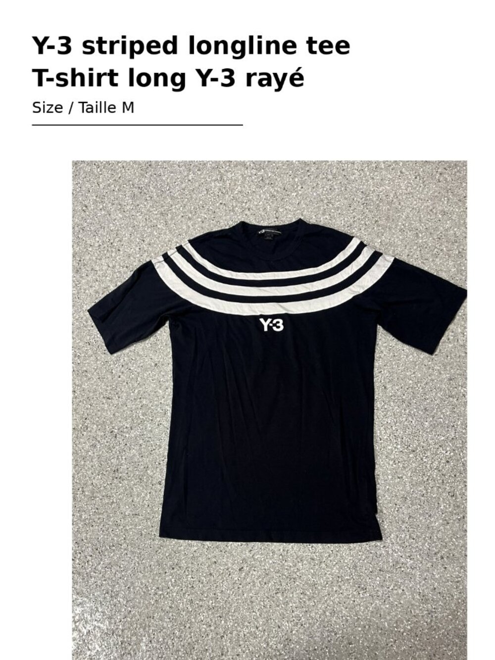 Y-3 Adidas x Yohji Yamamoto — Size M